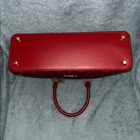 Coach Signature Red Satchel - Picture 8 of 12